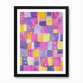 Patchwork Quilt 1 Art Print