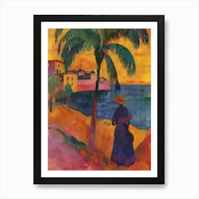 Woman By The Sea Art Print