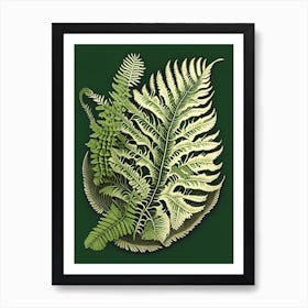 Soft Shield Fern Vintage Botanical Poster Art Print