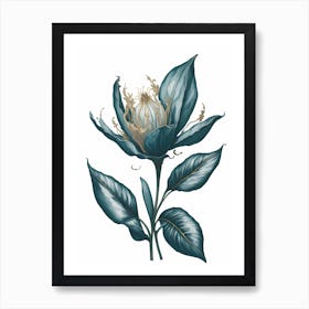 Minimal Lily Flower Painting (11) Art Print