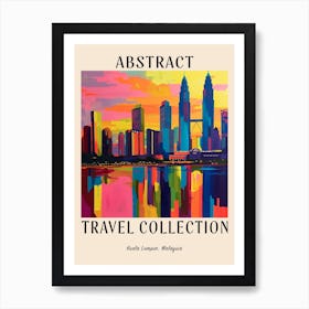 Abstract Travel Collection Poster Kuala Lumpur Malaysia 2 Art Print