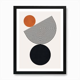 Lines and circles 3 Art Print