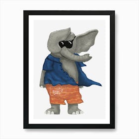 Cool Elephant Art Print