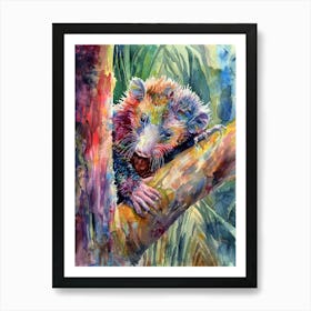 Anteater Colourful Watercolour 3 Art Print