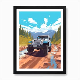 A Jeep Wrangler In The The Great Alpine Road Australia 1 Art Print