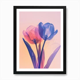 Iridescent Flower Tulip 1 Affiche