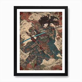 Samurai Vintage Japanese Poster 7 Art Print