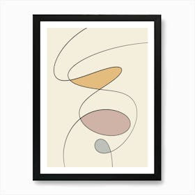 Abstract Painting line ballet Art Print