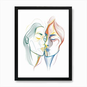 Abstract Women Portrait Series 8 Art Print