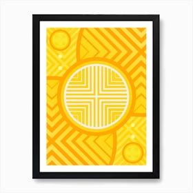 Geometric Glyph in Happy Yellow and Orange n.0005 Art Print