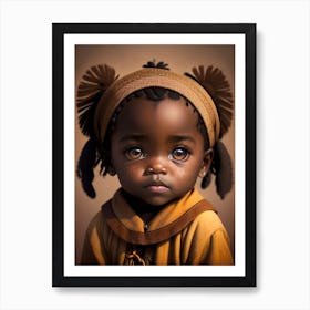 Little African Girl big honey eyes Poster