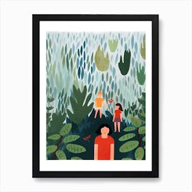  In The Jungle, Tiny People And Illustration 3 Art Print