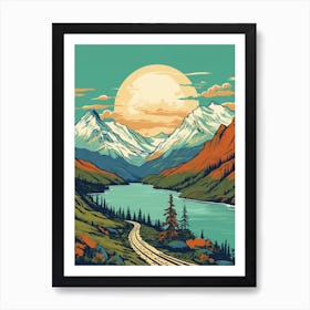 Chilkoot Trail Canada 1 Vintage Travel Illustration Art Print