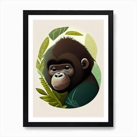 Baby Gorilla, Gorillas Cute Kawaii 5 Art Print