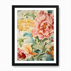 Floral Wallpaper 366 Art Print