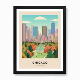 Millennium Park 5 Chicago Travel Poster Art Print