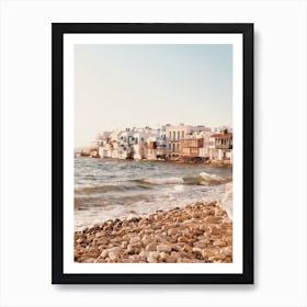 Coastal Greece Homes Art Print