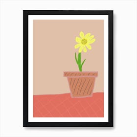 Yellow House Plant Art Print