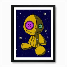 Teddy Bear In Space Art Print