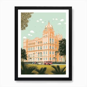 Kolkata India Travel Illustration 4 Art Print