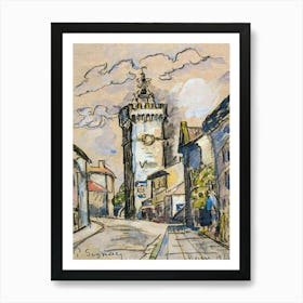 The Bell Tower In Viviers, Paul Signac Art Print