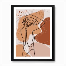 Abstract Figure In Eart Tone Art Print