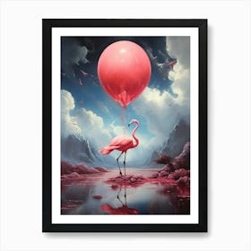 Pink Flamingo Art Print