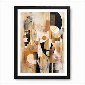 Neutral Abstract Painting 1 Art Print