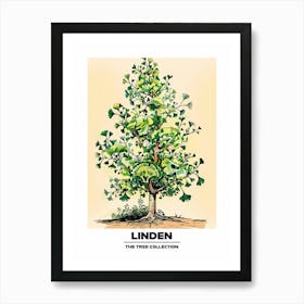 Linden Tree Storybook Illustration 3 Poster Art Print