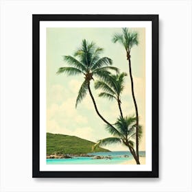 Magens Bay Beach Us Virgin Islands Vintage Art Print