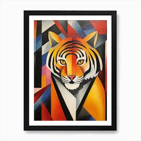 Tiger Geometric Abstract 1 Art Print