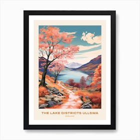 The Lake Districts Ullswa Hike Poster Art Print