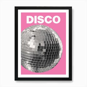 Disco Pink Black Art Print