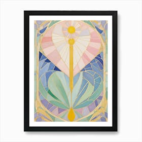 Stained Glass In Pastel Art Print