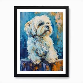 Maltese Acrylic Painting 5 Art Print