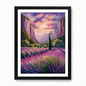 Lavender Field 1 Art Print