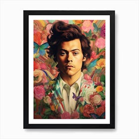 Harry Styles Kitsch Portrait 15 Art Print