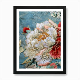 Chinese Embroidered Fabric 1 Art Print