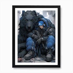 Wolf And Soldier Art Print