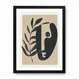 Abstract Mask Art Print