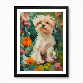 Maltese Acrylic Painting 1 Art Print