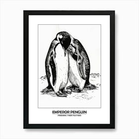 Penguin Preening Their Feathers Poster 5 Art Print