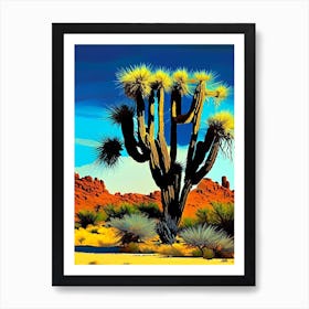 Joshua Trees In Desert Nat Viga Style  (2) Art Print