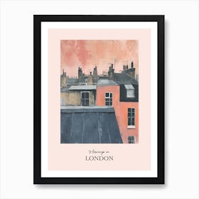 Mornings In London Rooftops Morning Skyline 3 Art Print