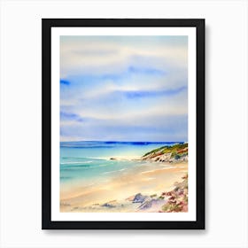 Rodas Beach 2, Cies Islands, Spain Watercolour Art Print