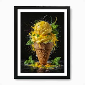 Ice Cream Cone With Sprinkles 1 Art Print