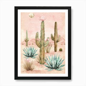 Cactus Desert 2 Art Print