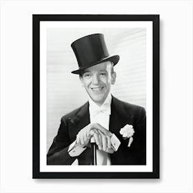 Fred Astaire In Top Hat Art Print