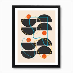 Mid Century With Abstract Lines Art Print