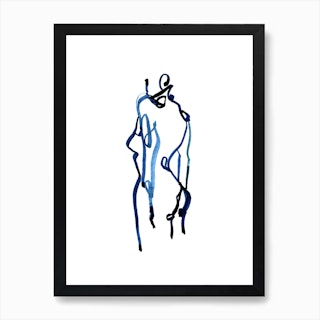 Blue Woman 6 Art Print